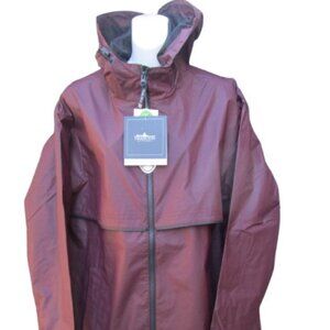Charles River Apparel Woman's New Englander Waterproof Rain Jacket Marron Black